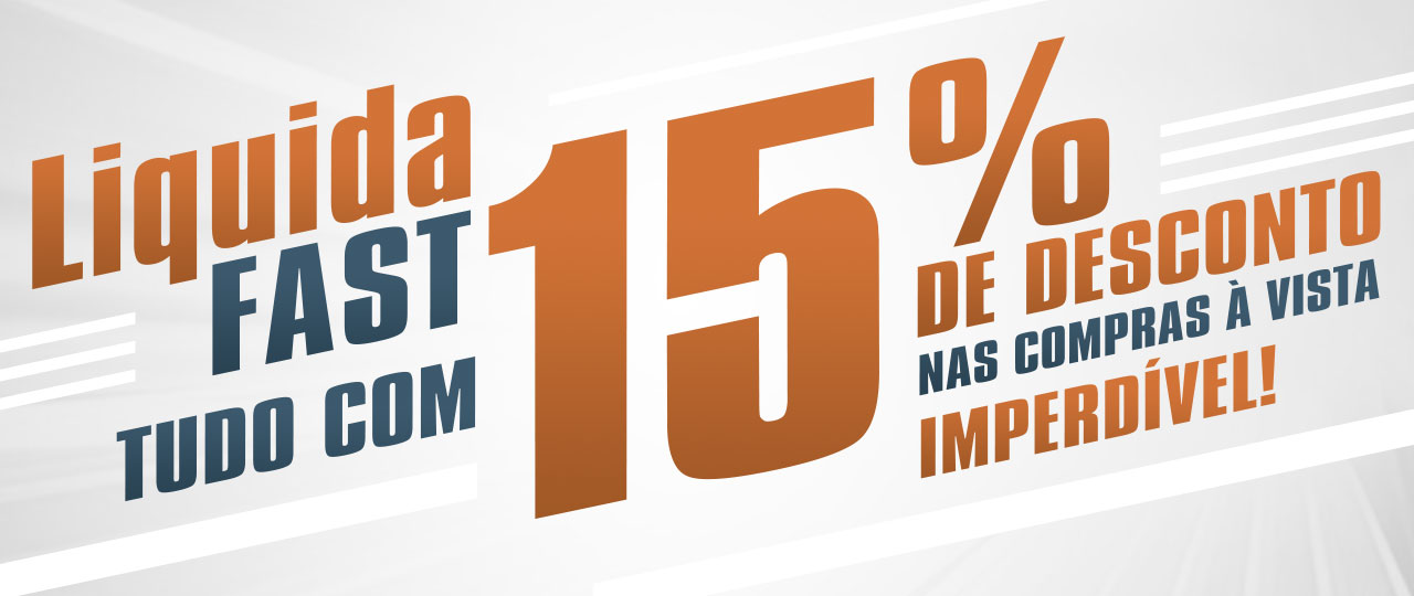 Todo o site com 15% de desconto!